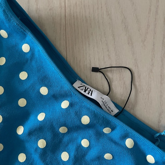 Zara dress size Large, one shoulder with cute dot pattern - Picture 2 of 2